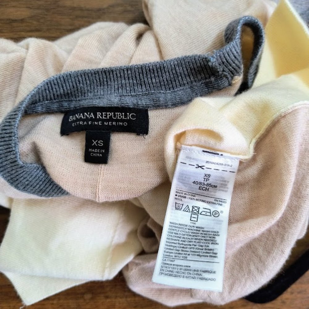Banana Republic Extra Fine Merino Wool Blend Raglan Sweater - Picture 6 of 6
